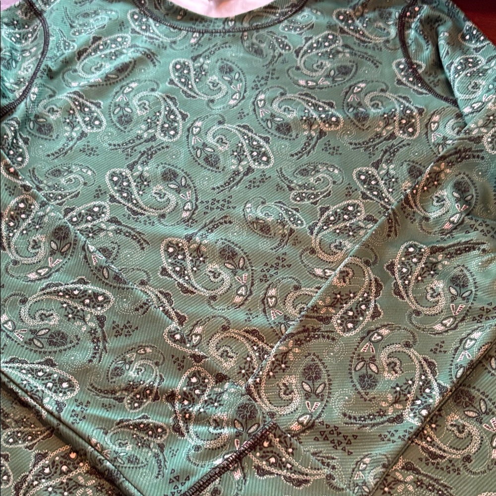 Green Paisley Women's Top